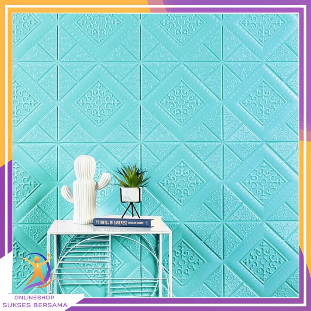 OSB Wallpaper 3D Foam Motif Batik Sultan 70 x 70Cm Tebal 6mm Sticker Wallborder Dinding 3D Motif Kot