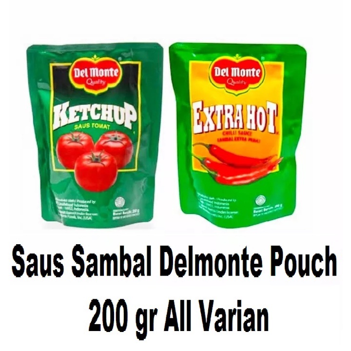 

Delmonte saus tomat, saos sambal, extra hot Sauce Del Monte s 200 gram