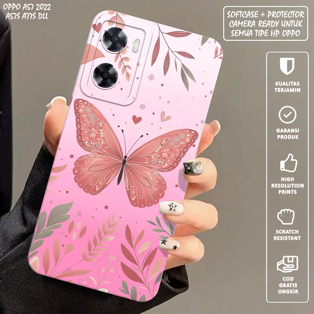 CASE OPPO A57 A57S A77S - Casing Hp Oppo A57 A57S A77S - Softcase Oppo A57 A57S A77S Motif (PINK) Ca