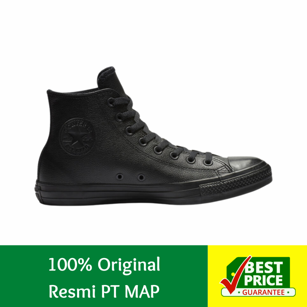 Converse Chuck Taylor All Star Hi High Leather Black Mono Original