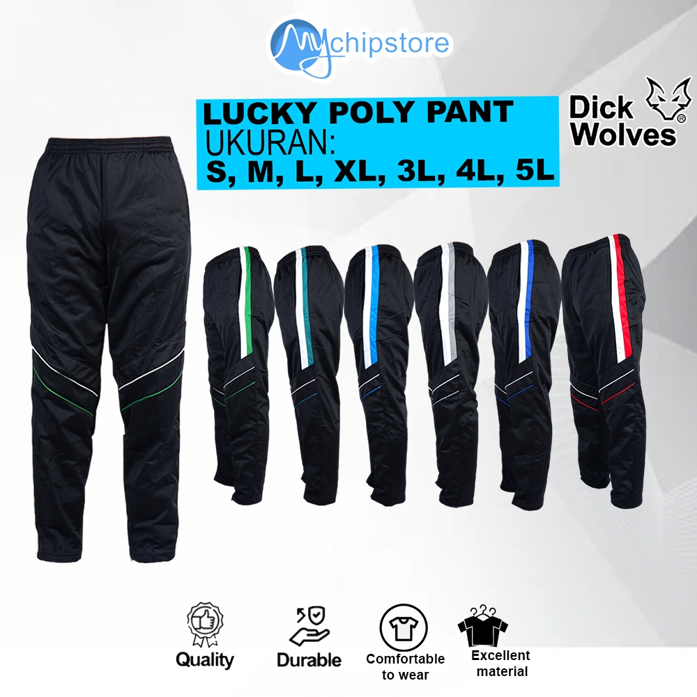 Celana Training Olahraga Pria Wanita Dick Wolves LUCKY POLY PANT