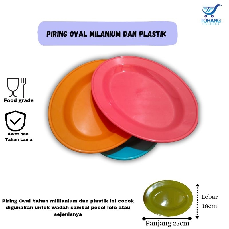 Piring sambal pecel lele bentuk oval melamin plastik
