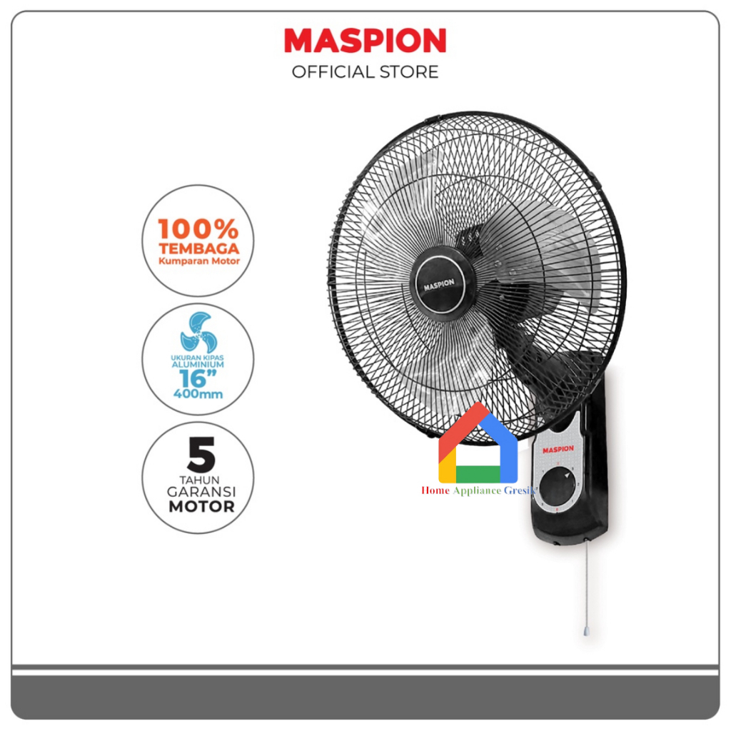 Kipas Angin Dinding Maspion Power Fan MWF 1609 / Wall Fan Maspion MWF1609