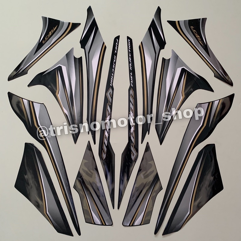 striping stiker polet motor Yamaha vixion Th.2011 2012 old warna hitam list body standar berkualitas