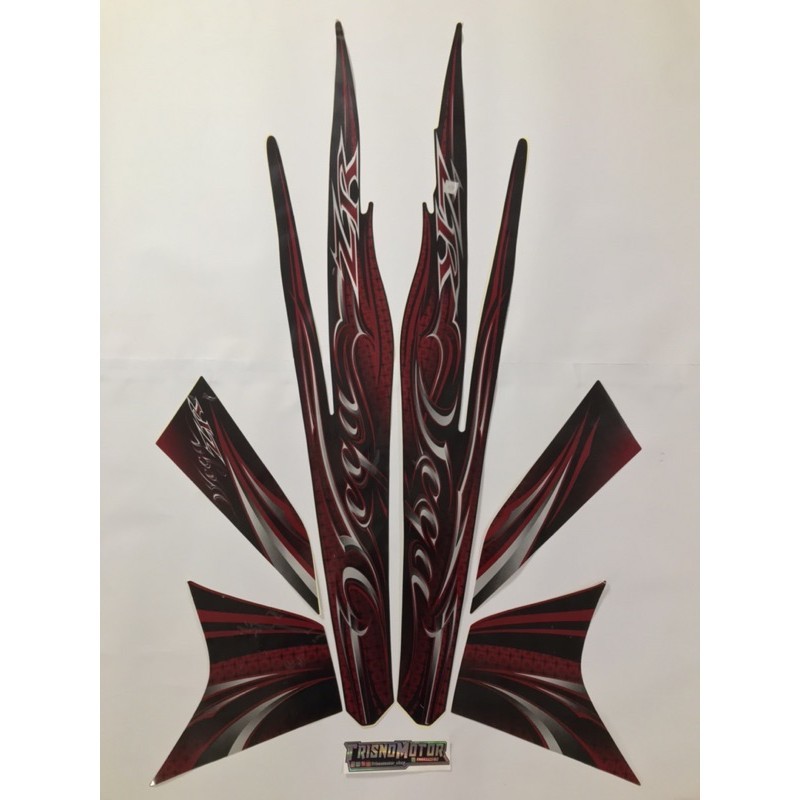 striping Vega ZR 2011 hitam merah