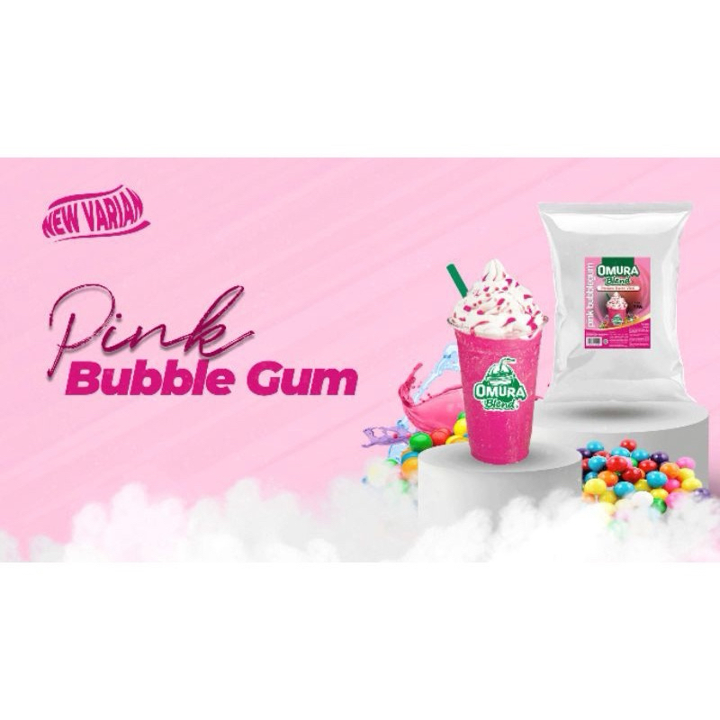 

Pink Bubble Gum 500gr / Bubuk Premium/ Bubuk Minuman Omura Blend /Bubuk Minuman Boba