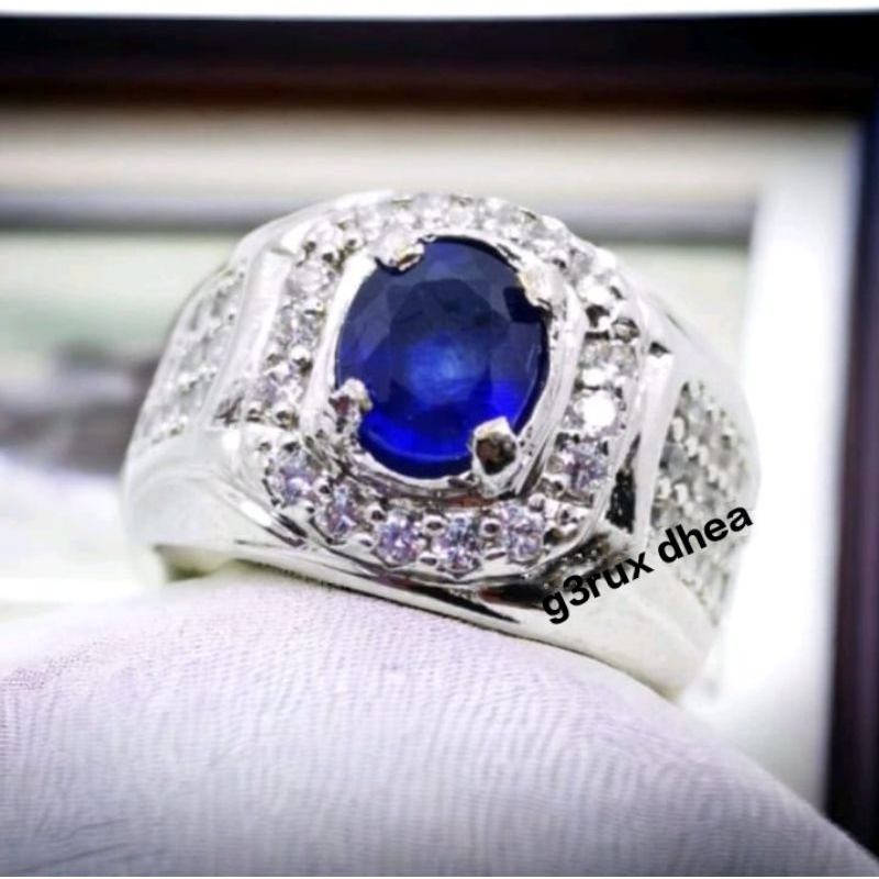 CINCIN BATU NATURAL BLUE SAPPHIRE