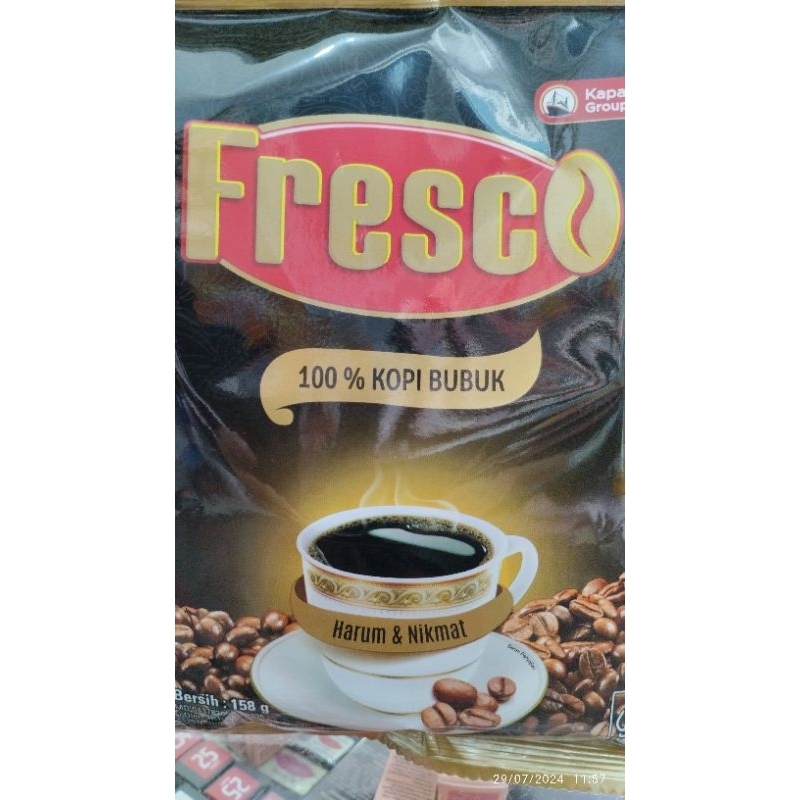 

Fresco kopi bubuk 158g Kapal Api 100% Kopi bubuk Harum & Nikmat