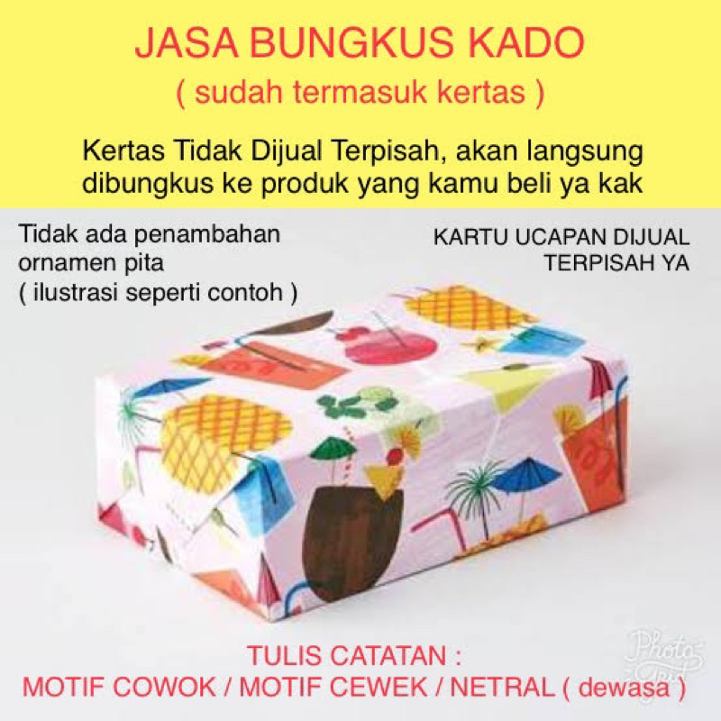 

JASA BUNGKUS KADO ( Sudah termasuk kertas ) KADO NATAL KADO BIRTHDAY KADO ANAK GAMING