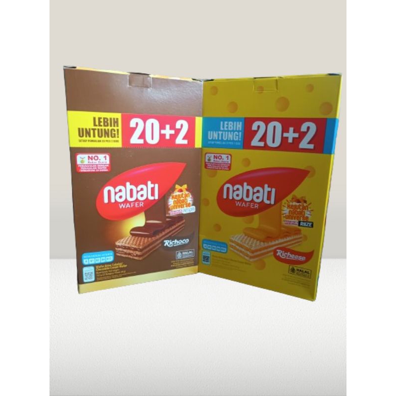 

NABATI WAFER ECER 500AN PERBOX ISI20PCS+BONUS2PCS@6GR