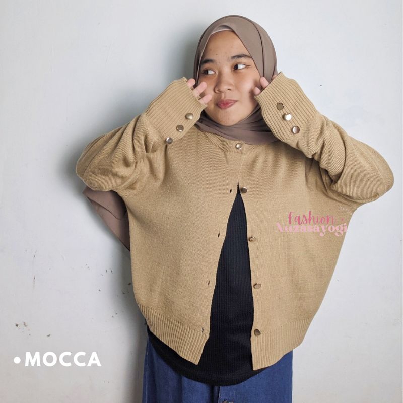 Becausenuza | BEST SELLER AIRA CARDIGAN | Cardigan Inara Rajut wanita | baju Rajut premium  | Basic 