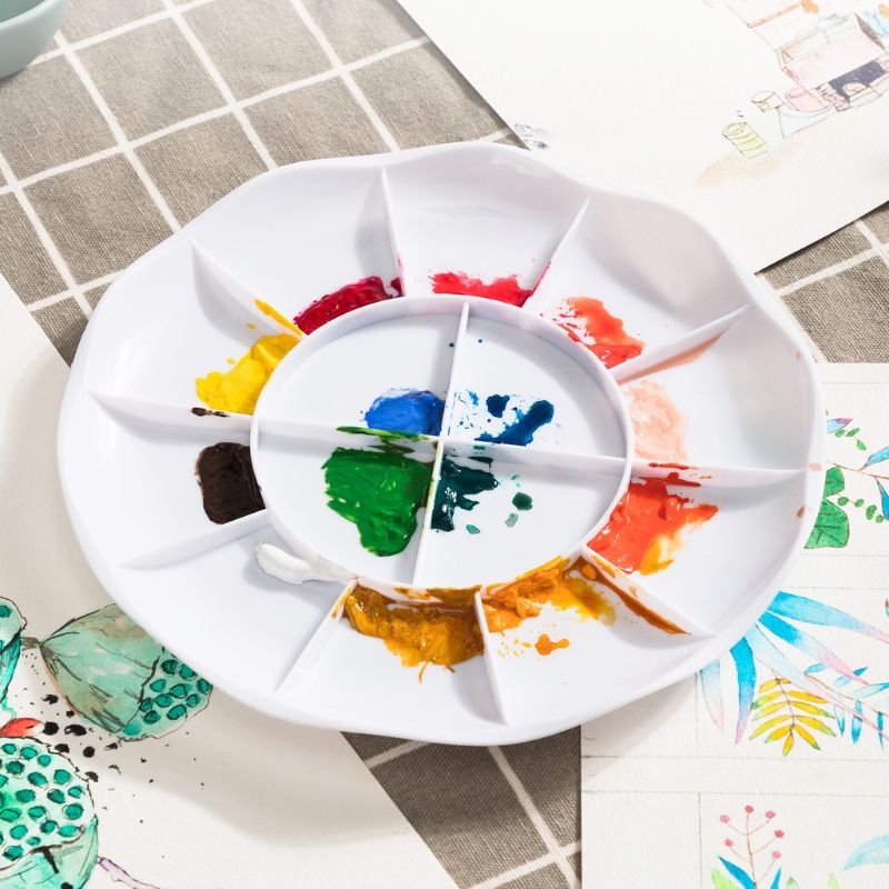 

Deli Water color Palette 68306 Besar 14 Sekat Alat Melukis Palet Cat Air