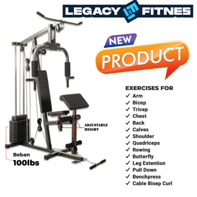 Home gym Homegym Alat Fitness Multi Legacy 50 kg