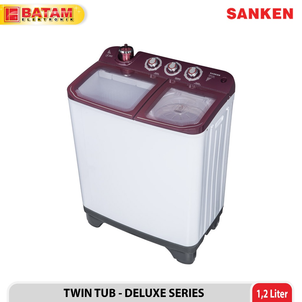 SANKEN MESIN CUCI 2 TABUNG / TWIN YUB 9 KG TW-1155FMR DELUXE SERIES
