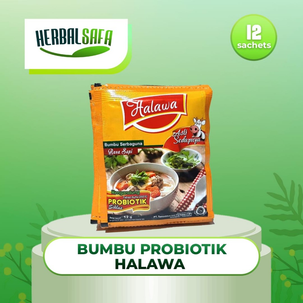 

Halawa Bumbu Probiotik Penyedap Rasa Isi 12 Sachet