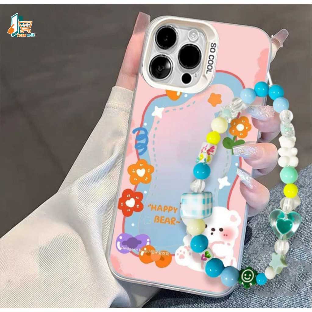 GL057 Premium Matte Hard Casing case bear pink Bracelet Hardcase/Casing Hp FOR XIAOMI REDMI A1 A2 A3