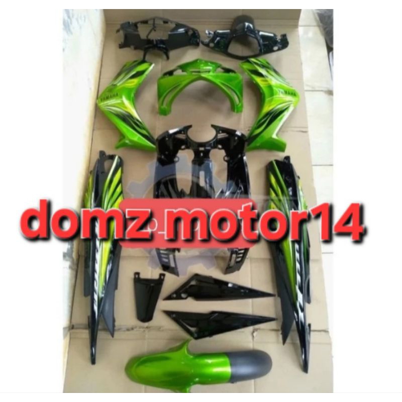 cover full body halus yamaha jupiter mx warna hijau hitam