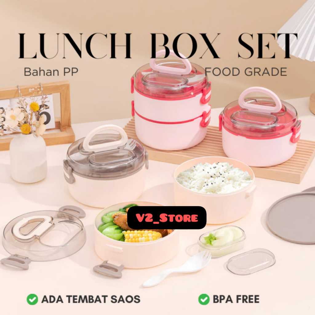 Lunch Box 5072 Bulat 800ml/lunch box plastik bulat