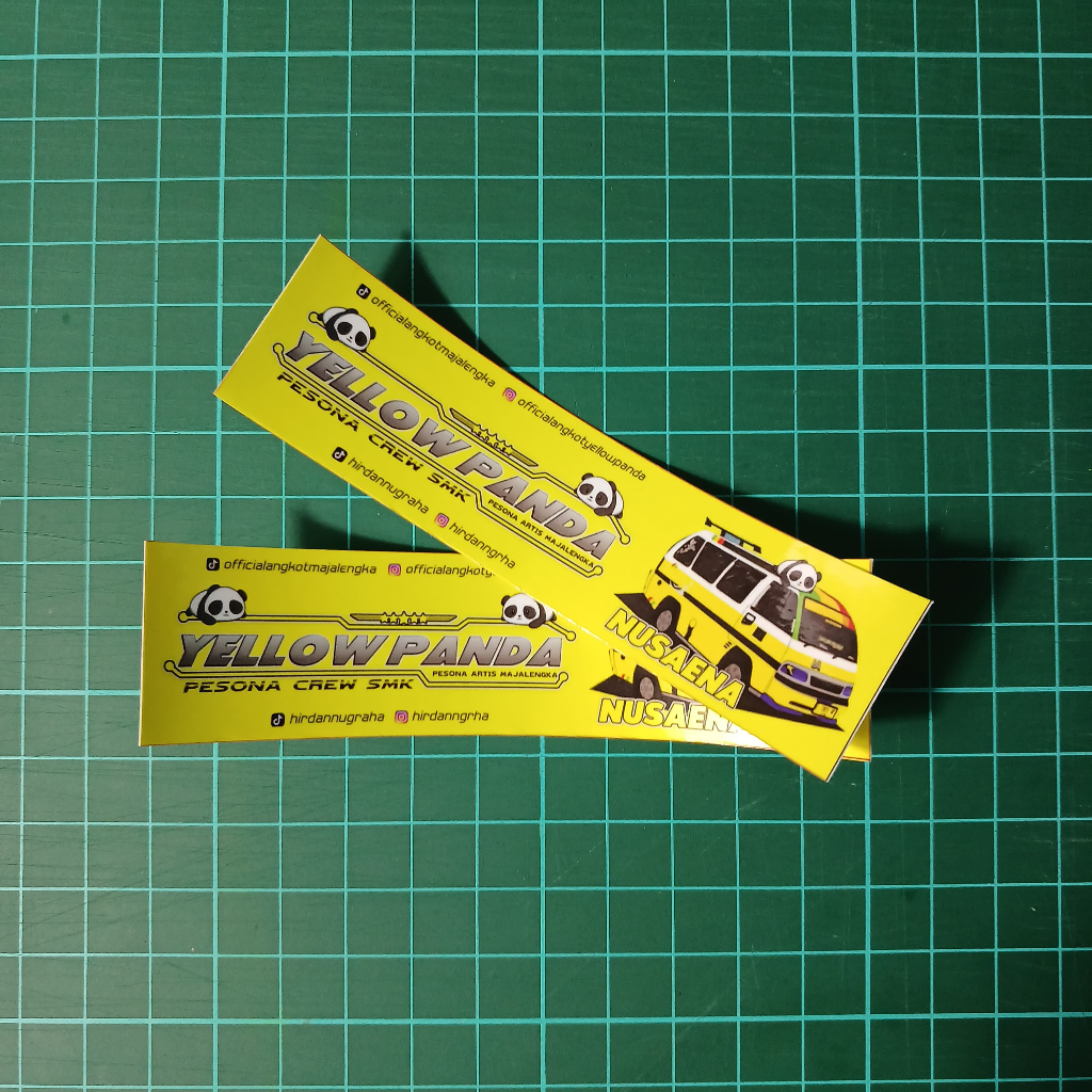 

Stiker Angkot Yellow Panda Telolet Car Indonesia
