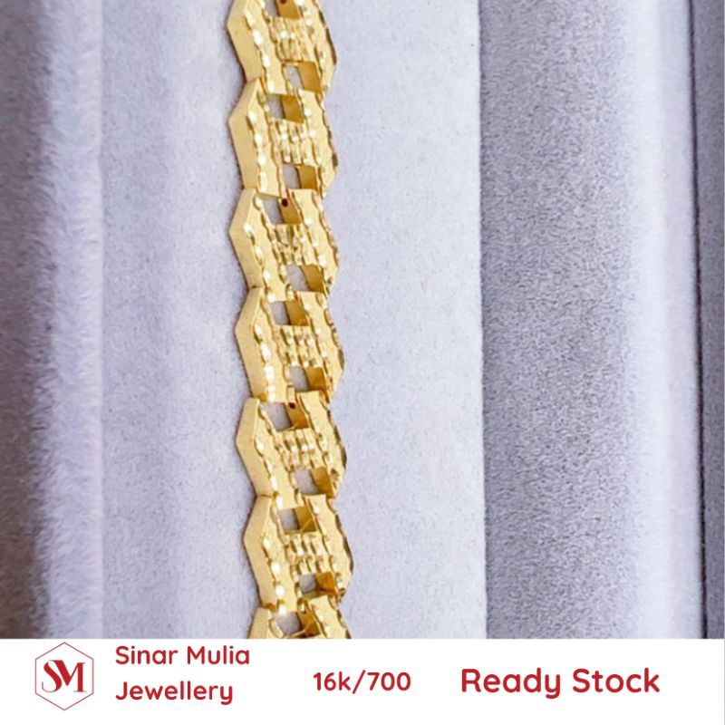 Gelang Rantai Hermes ukir polos