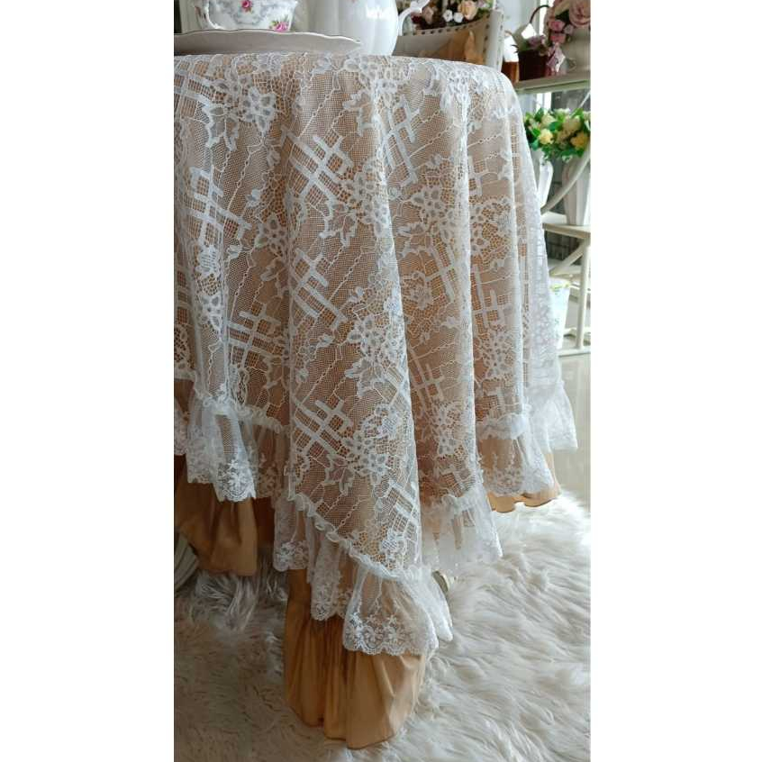 TAPLAK MEJA CANTIK TAPLAK MEJA RENDA TAPLAK MEJA BULAT