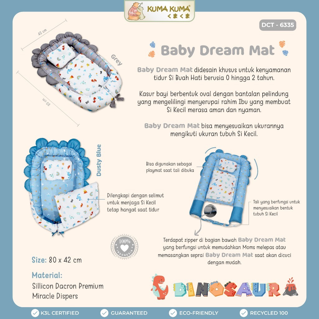 KUMA KUMA Baby Dream Mat / Kasur Bayi | Kasur Baby Set