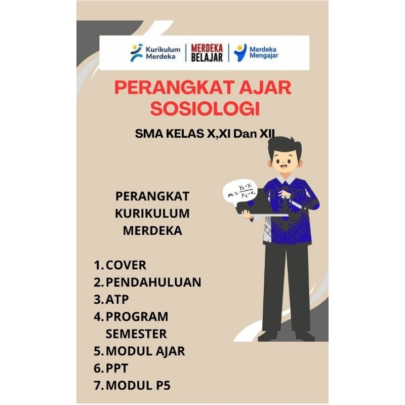 

Perangkat Ajar Sosiologi Kurikulum Merdeka kelas X, XI dan XII. penerbit Grafindo
