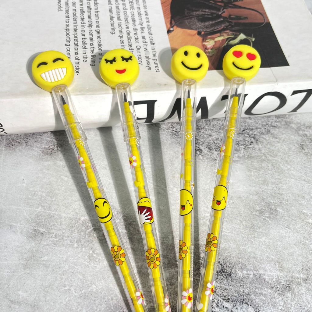 

Pensil Susun emoji Premium Pensil Design Emoticon lucu