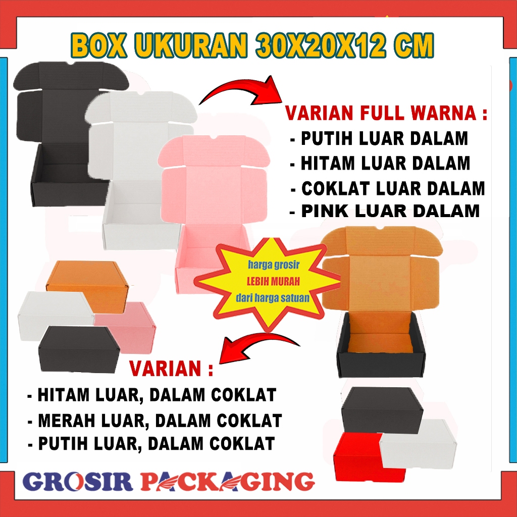 Box 30x20x12 cm (LS) /Box Hampers/Bos Sepatu/Box Baju/Kotak Kado/Kardus