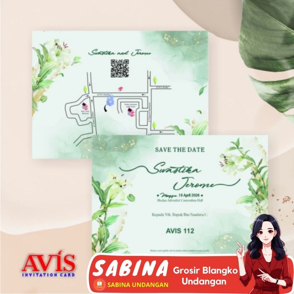 BLANGKO UNDANGAN AVIS 112| SABINA UNDANGAN