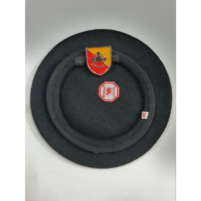 Emblem Dan Baret Camel Kavaleri  | Baret Camel Army | Topi Baret Unta Merah | Emblem Baret Camel