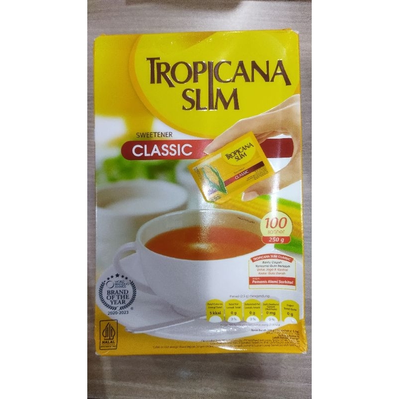 

Tropicana Slim Sweetenner Classic 100 Sachet 250 Gram