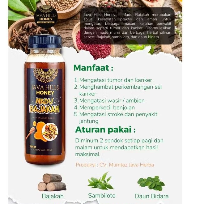 

Madu Bajakah madu mentah dengan herbal tanpa pemanasan