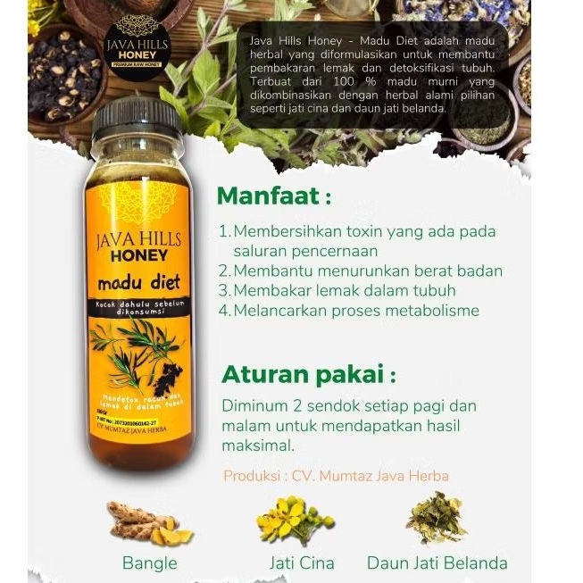 

Madu Diet madu mentah dengan Herbal menjaga daya tahan tubuh serta membantu dalam program diet anda