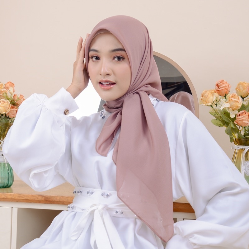 Paris Hijab Square || kerudung bahan Katun Paris Premium