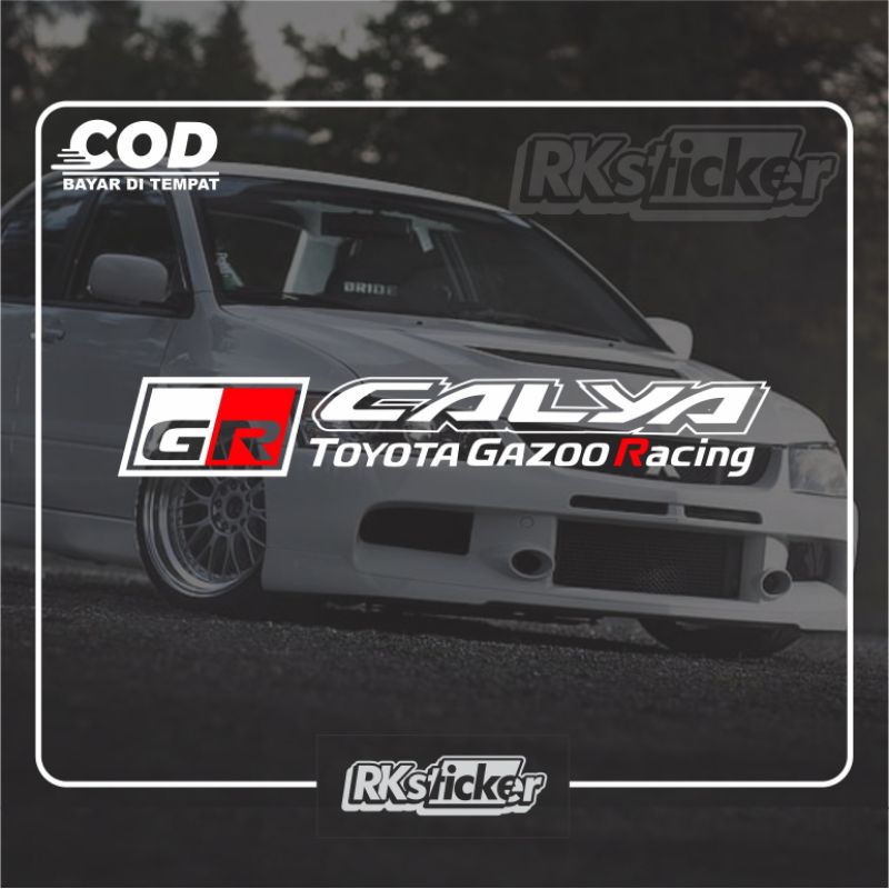 Stiker kaca mobil GR CALYA Totota Gazoo Racing stiker cutting kaca mobil