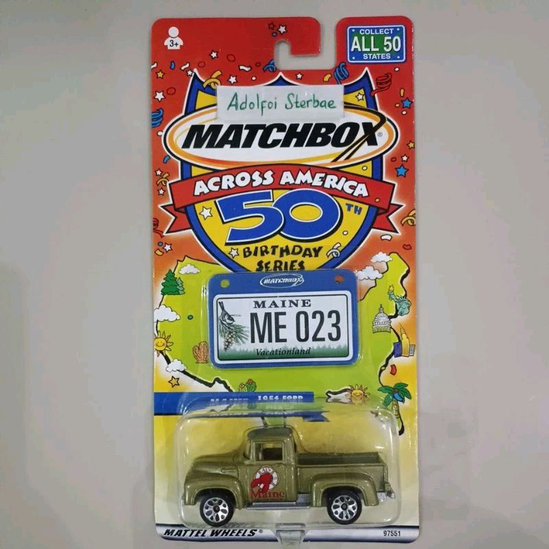 matchbox 1956 ford across america 50th birthday series collect all 50 states maine me 023 pickup pic