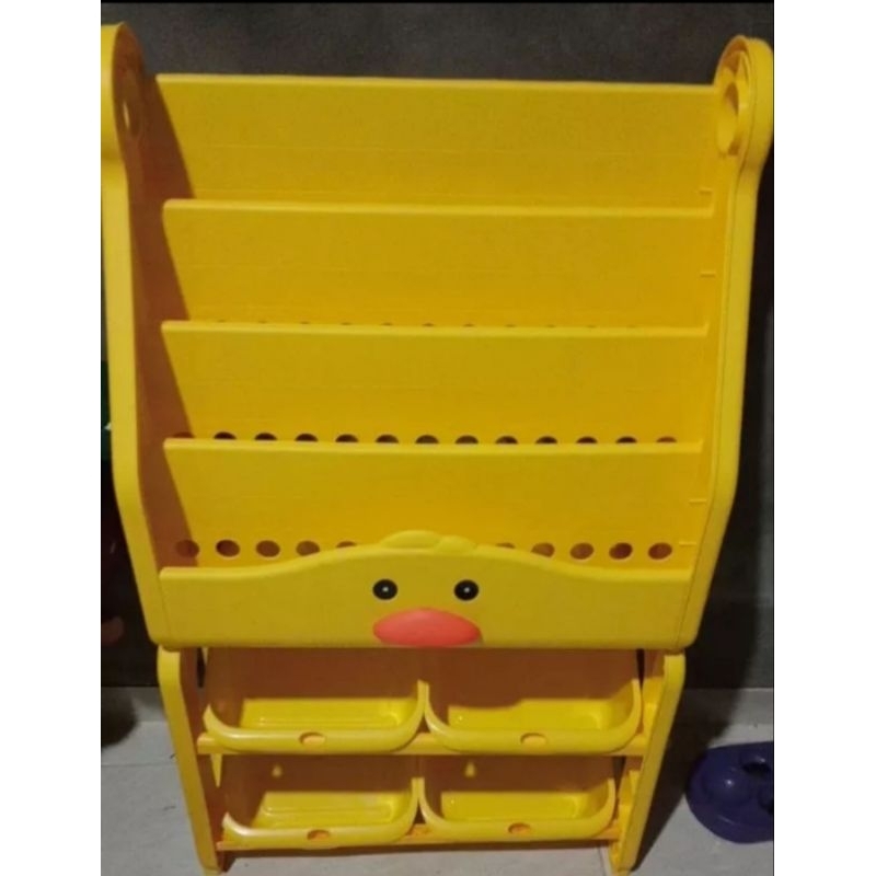 ANGOLA Rak buku anak bebek co1/c02 baby bookshelf rack / tempat penyimpanan buku dan laci mainan ana