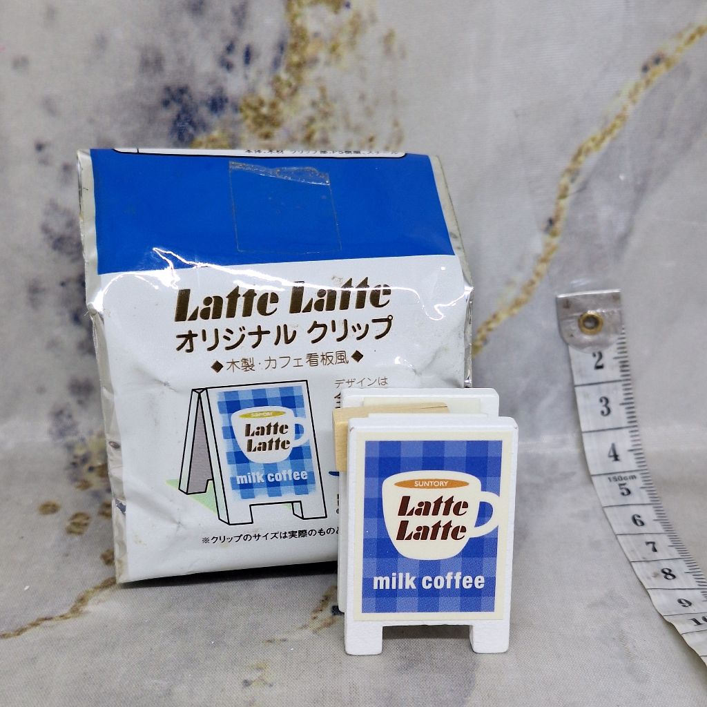 Suntory Clip Jepitan Latte Milk Coffee Signboard
