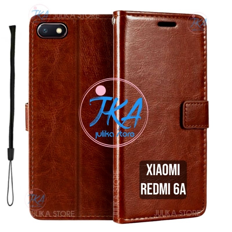 Flip Cover Wallet XIAOMI REDMI 6A Case Leather Flipcase Cover Kulit Casing Dompet