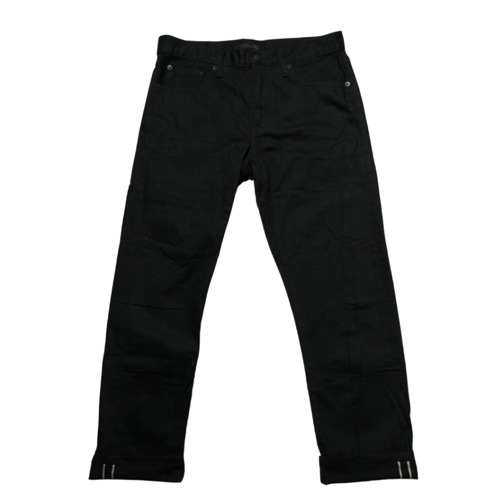 Pakaian Pria Celana Jeans Selvedge Uniqlo HItam