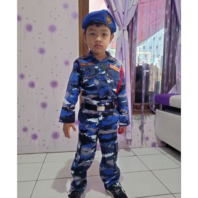 baju loreng tni au anak anak