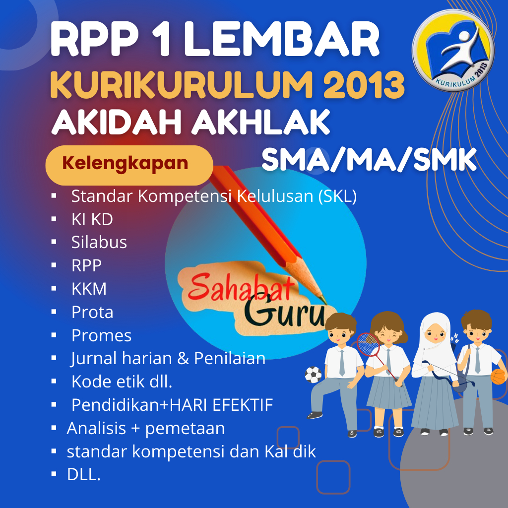 

RPP 1 LEMBAR AKIDAH AKHLAK SMA/MA/SMK KURIKULUM 2013 LENGKAP