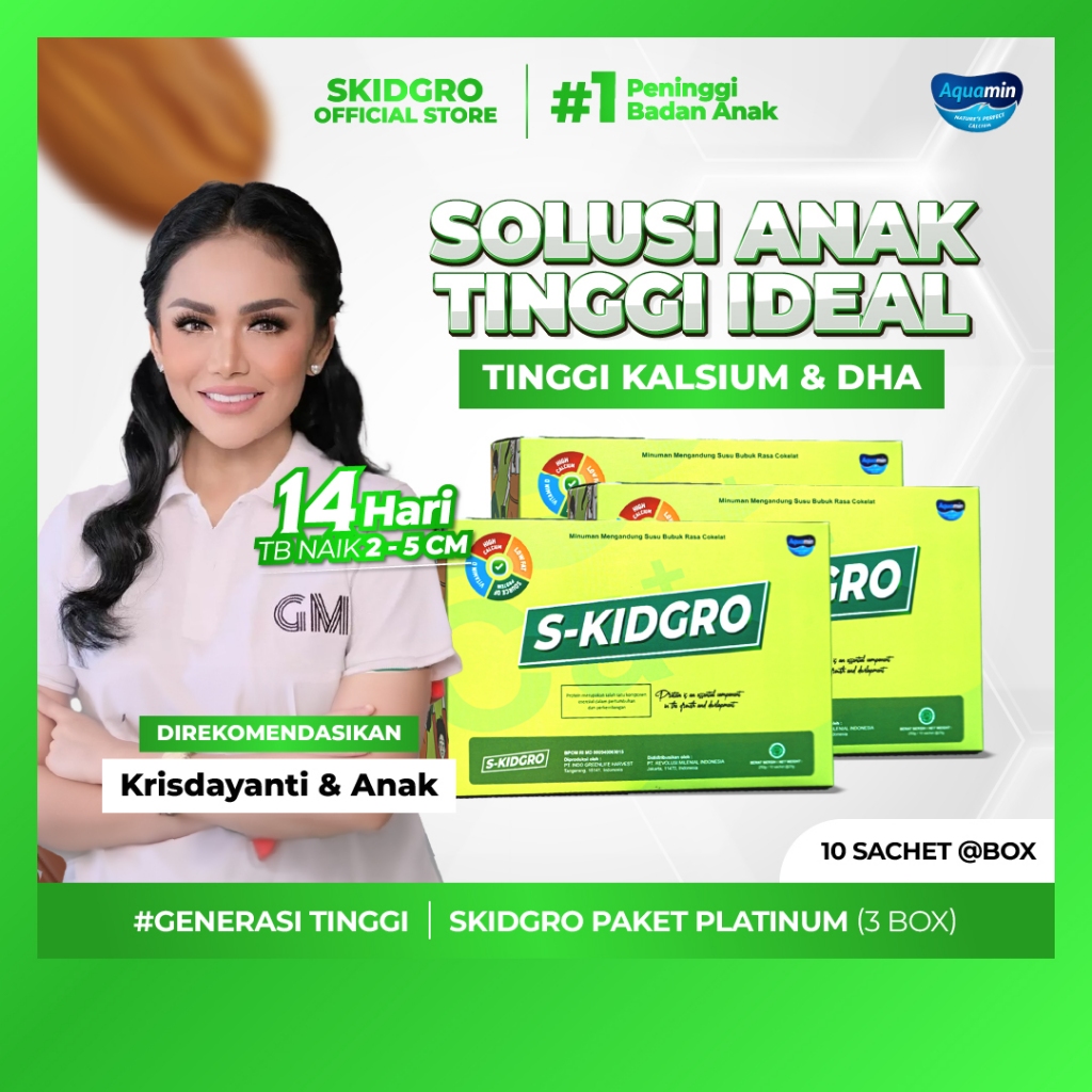 

S-KIDGRO Susu Peninggi Badan Terbaik Untuk Anak