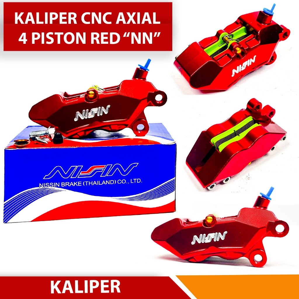 KALIPER AXIAL CNC 4 PISTON RX K RX Z COPY RCB CALIPER CAKRAM AXIAL KALIPER DEPAN MONOBLOK RX KING YA