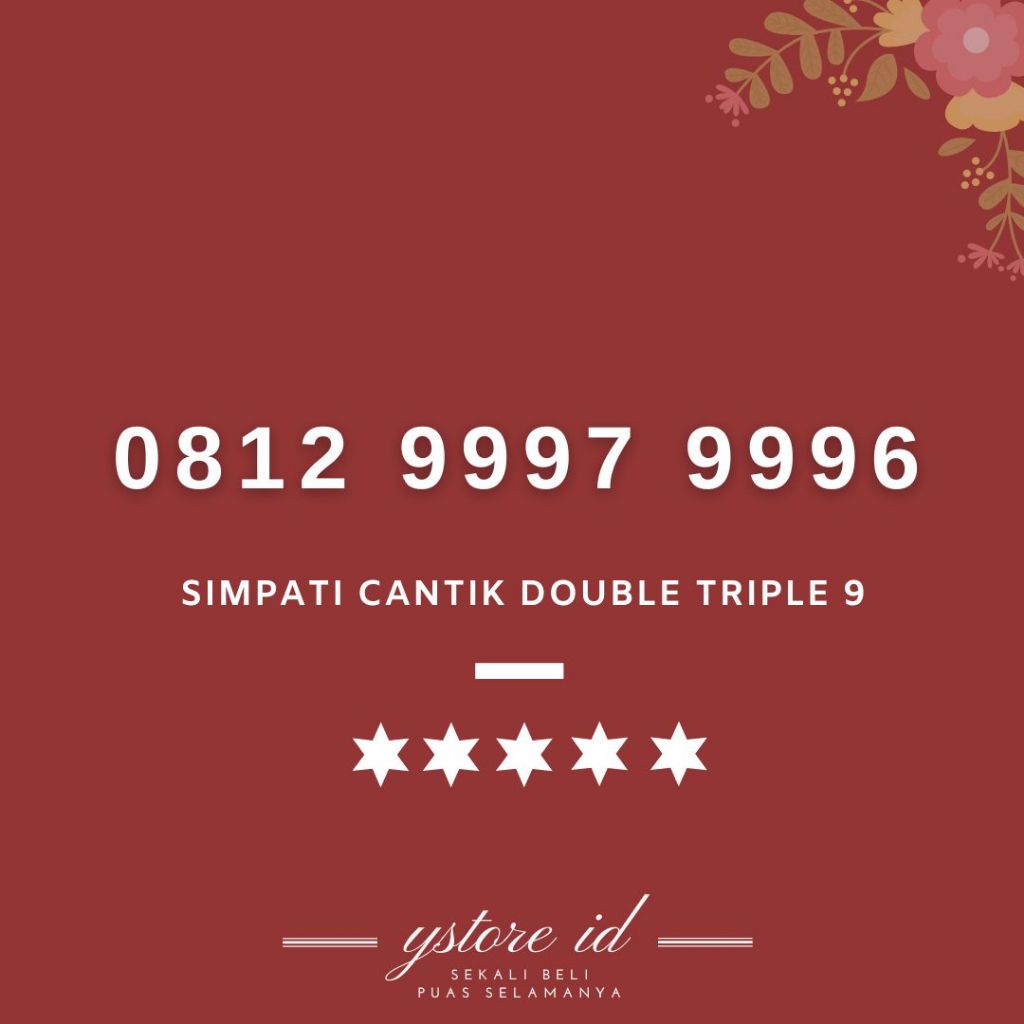 NOMOR CANTIK SIMPATI DOUBLE TRIPLE 999 TELKOMSEL 4G NOMER EKOR 999