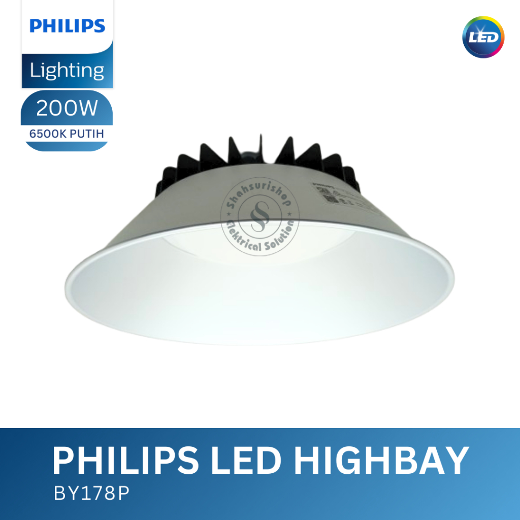 PHILIPS BY178P LED HIGHBAY LOWBAY 40W 65W 100W 150W 200W CW PSU GM LAMPU KAP CAHAYA PUTIH