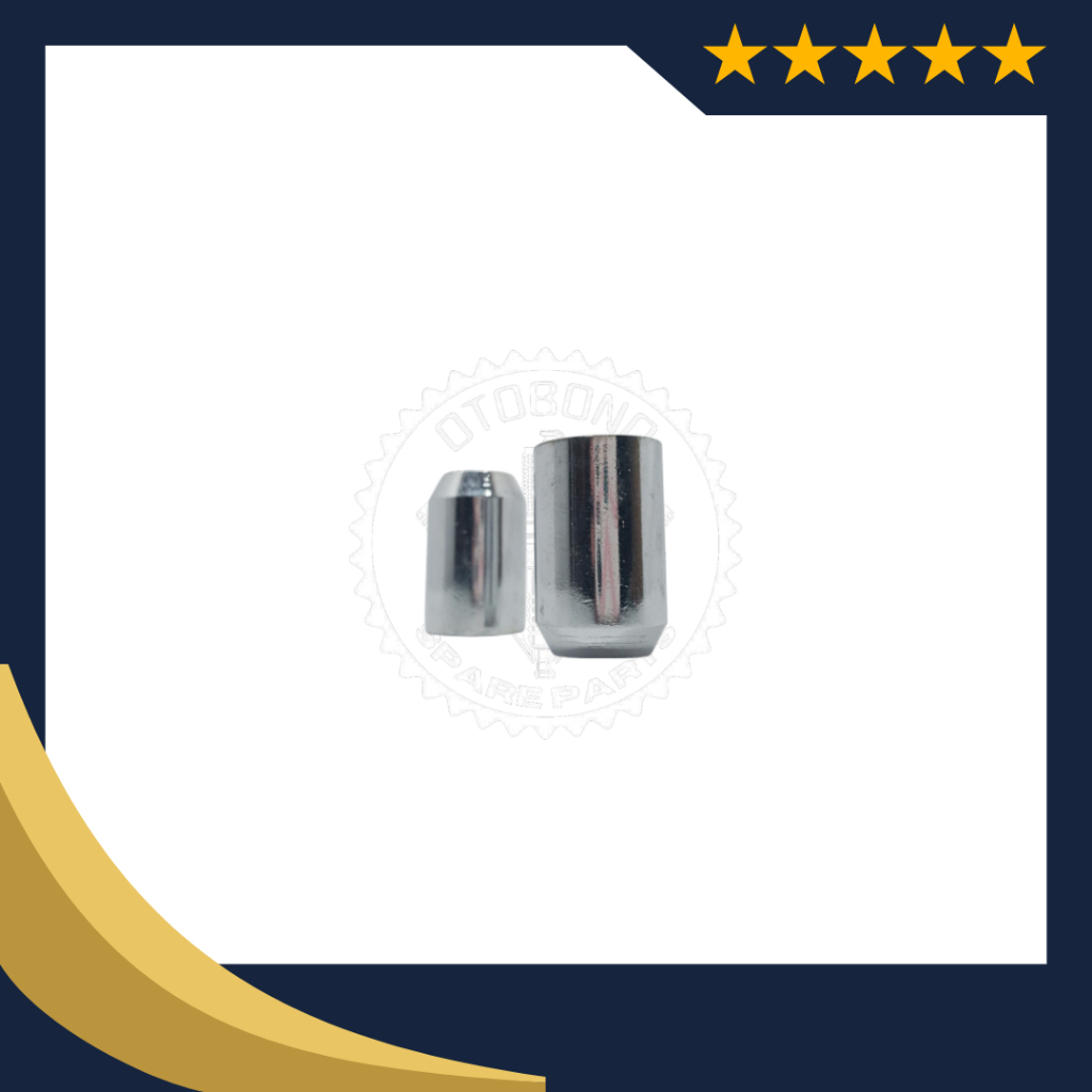 Mur Roda Racing Baut Roda Mobil 12/125, BH 20 - KL 12/6 Warna Silver Baut Kunci L Lug Nut Racing Mur