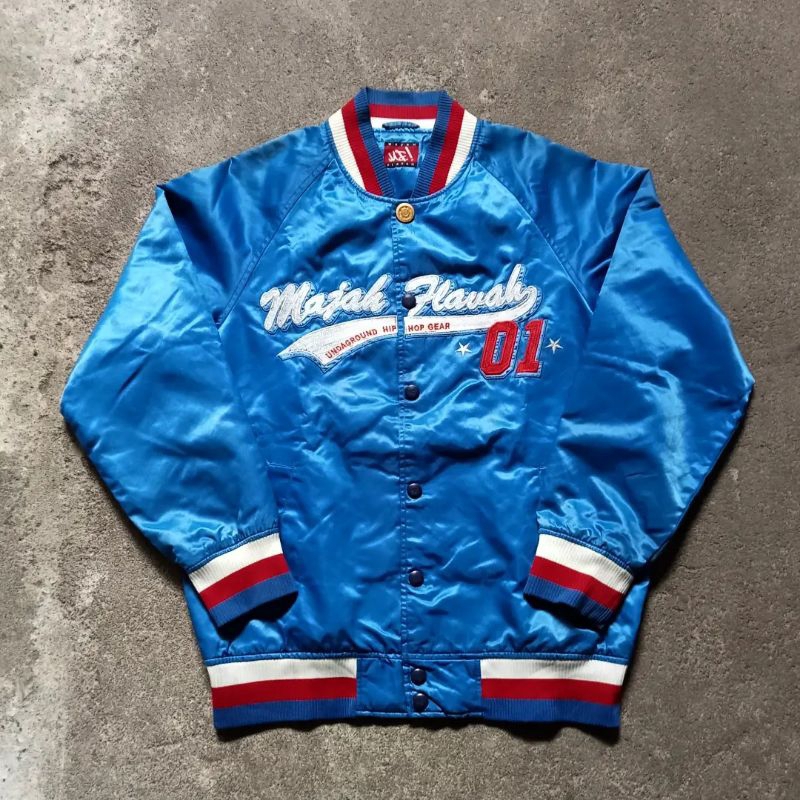 Majah Flavah Baseball Varsity Jacket Not Ecko - Fubu - Kani - Jnco - Sohk - y2k