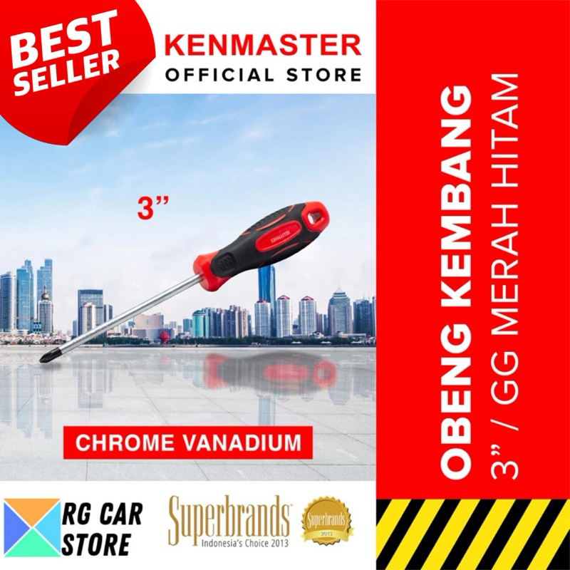 Obeng Kembang 3” Gg Orange Black Kenmaster Original
